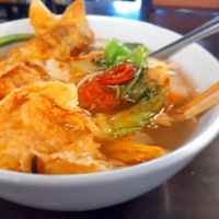 My take away hu tieu eating at home at Hu Tiệu Chay in Ho Chi Minh City