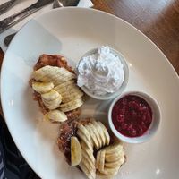 Vegan pancake  at The Restaurant at Lythe Hill  in Haslemere