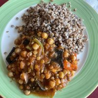 Buckwheat with chickpeas vegetables   at East Dining Hall - NYU in Abu Dhabi