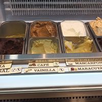 Maracuya and choco&sal are marked as vegan at Mistura - Mercado San Antón  in Madrid