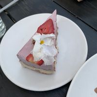 Raspberry “cheesecake " at Gracias Madre - WeHo in West Hollywood
