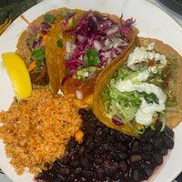 3 taco plate  at Gracias Madre - WeHo in West Hollywood