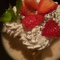 Strawberry cheeze cake at Gracias Madre - WeHo in West Hollywood