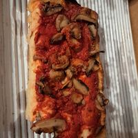 The remainder of my Detroit style (I requested uncut!) at Jet's Pizza in Schererville