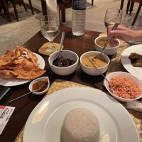 Curry & Rice Platter for two (great to try a little from everything) at Aroma in Hikkaduwa