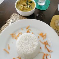 Soyacurry with plain rice at Aroma in Hikkaduwa
