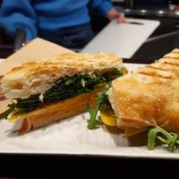 Pr Jakcu daily vegan sandwich😄really tasty, made freshly with extra love. The bread (foccaccia) is housemade. at PR' JAKCU in Kamnik