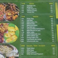 Menu at Prakruthi Eco World in Fort Kochi