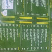 Menu at Prakruthi Eco World in Fort Kochi