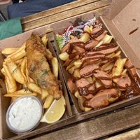 Backfisch und Currywurst at Vegangster in Rostock