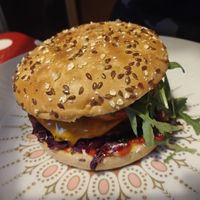 Vegangster burger at Vegangster in Rostock