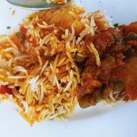 Biryani with mix veg curry at Saffron in Seoul