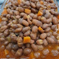 Borlotti beans in olive oil at Bizim Mutfak in Kirklareli