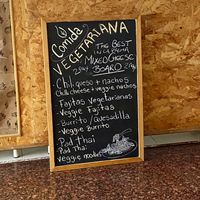 Part of the menue   at El Espejo in La Palma