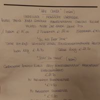 Menu at Schmock in Munich
