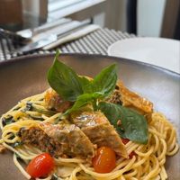 Spaghettis Chiang Mai Sausage  at Seiva Brunchery in Chiang Mai