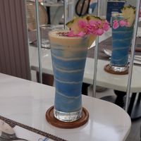 spirulina coconut pineapple shake  at Seiva Brunchery in Chiang Mai