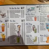 Drink menu  at Bến Coffee in Cao Bang