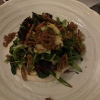 Spring greens with cashew cream at Iberico World Tapas  in Nottingham