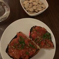 Catalan bread and almonds at Iberico World Tapas  in Nottingham