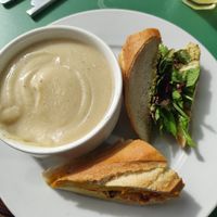 Soup and sandwich deal at Real Meals Deli & Cafe  in Saltburn-by-the-sea