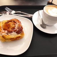 Apple twist cinammon roll at Cinnaroma Bakery in Loule