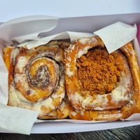 Cinnamon and biscoffe swirls at Cinnaroma Bakery in Loule