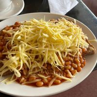Cheesy beans on toast at The White Hare Cafe in Kirkby Stephen