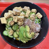 Vegan bowl with tofu  at The Marketplace  in Abu Dhabi