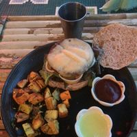 cheese burger  at Green Gallery in Koh Phangan