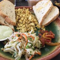 Tofu omelette breakfast  at Green Gallery in Koh Phangan