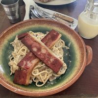 Pasta carbonara  at Green Gallery in Koh Phangan