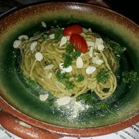 Spaghetti pesto at Green Gallery in Koh Phangan