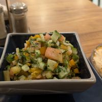 Salad at Peace Center Restaurant in Bethlehem