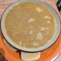 Lentil soup at Peace Center Restaurant in Bethlehem