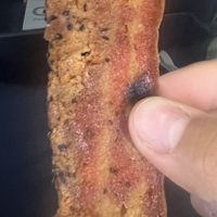 The veg bacon is soft good!   at Chef Reeky's Cafe in Woodlyn