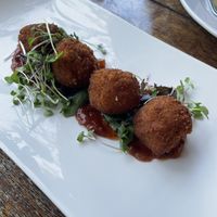 Pumpkin arancini  at The Heritage Hotel & Function Centre in Whiteside