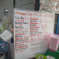 Menu in Vietnamese only at Thanh Tịnh Mễ Cốc in Ho Chi Minh City