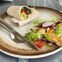 Vegan wrap  at Naked Espresso Botanica in Vientiane