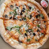 Garden pizza plant based   at Papa Johns in Abu Dhabi