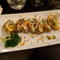 Warme sushi rol at Hotel Restaurant Sparhof in Heuvelland