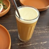 Ice-Coffee with oat milk  at UAIPI in Lisbon