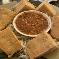 Fried tofu appetizer at Red Curry Vegan Kitchen in Flagstaff