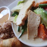 Green Curry-- my favourite  at Red Curry Vegan Kitchen in Flagstaff