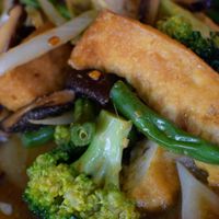 lemongrass tofu curry at Red Curry Vegan Kitchen in Flagstaff