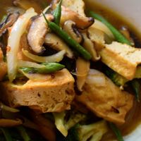 lemongrass tofu curry at Red Curry Vegan Kitchen in Flagstaff