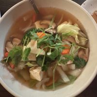 Tom yum soup  at Red Curry Vegan Kitchen in Flagstaff