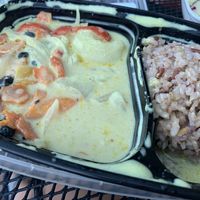 Yellow curry with black beans at Red Curry Vegan Kitchen in Flagstaff