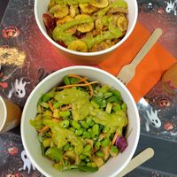Poke bowls with guacamole at Avocado in Pozzuoli