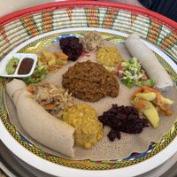 Vegan combo platter  at Jebana  in Belfast